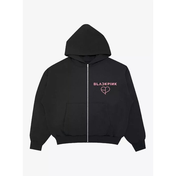 BLACKPINK Deadline Tour Hoodie Hooded Jacket 2-Sided MEDIUM New - Picture 1 of 9